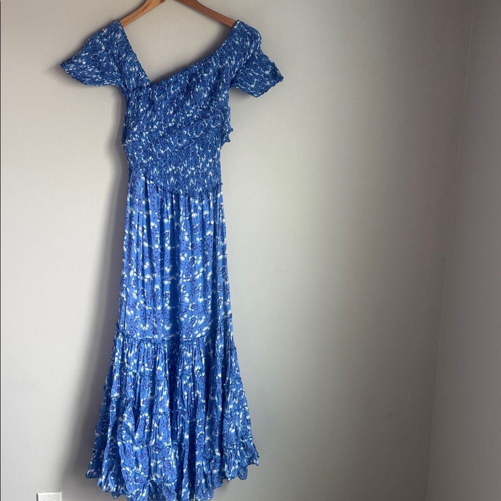 Poupette St Barth Soledad Maxi Dress in Royal Cerise Small - Picture 2 of 11